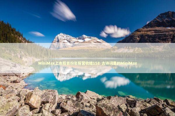 MiniMax上市后首份年报营收增158-古诗词里的MiniMax