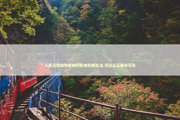 人民法院案例库如何影响你我生活 司法公正触手可及 新闻