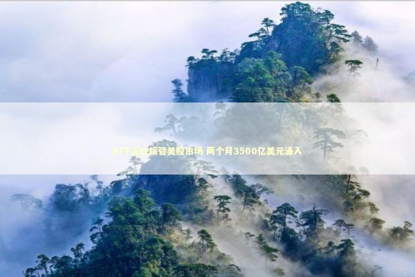 ETF正在接管美股市场 两个月3500亿美元涌入