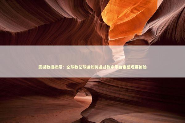 震撼数据揭示：全球数亿球迷如何通过数字平台重塑观赛体验 体育新闻